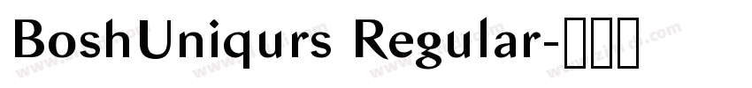 BoshUniqurs Regular字体转换